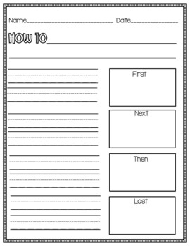 How to Writing Paper Template by Love of First | TpT