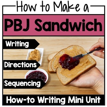 Preview of How to Writing, Procedural, Peanut Butter & Jelly Sandwich, PBJ Sequencing