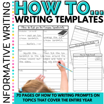 Preview of How to Writing Templates & Prompts to Explain or Inform for First | Second Grade