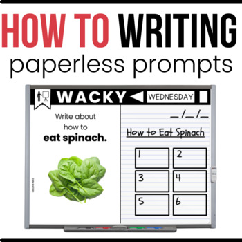 Preview of How to Writing Prompts - Writing Prompts for Procedural Writing