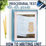 How to Writing Unit - Procedural Text Grade 4 Grade 5 Grad