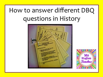 Preview of How to answer different document based questions in History. CARDS (DBQ)