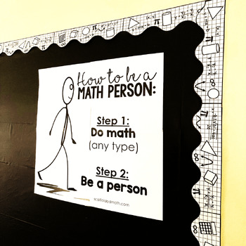 Preview of "How to Be a Math Person" Math Classroom Poster