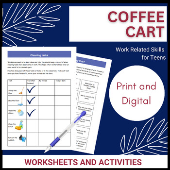 Preview of Coffee Cart Print and Digital Worksheets and Activities