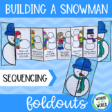 How to build a snowman foldable sequencing cut and paste activity