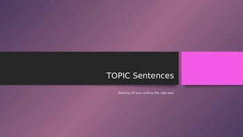 Preview of How to build a topic sentence