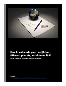 Preview of How to calculate your weight on different planets, satellite or ISS?