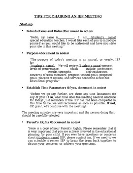 Preview of How to conduct an IEP meeting with sample of IEP agenda (Editable Template)