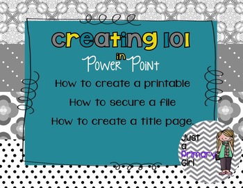 Preview of How to create printables in Power Point Movie
