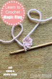 How to crochet a magic ring - Step photo PDF + Video tutorial