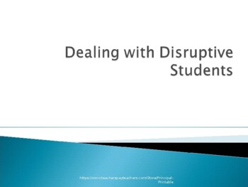 Preview of Interpreting Student Behavior and preventing class disruptions PD (editable PPT)