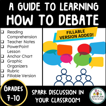 Preview of How to Debate | Middle School Debating | Lesson and Assignment with Rubric