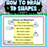 How to draw 3D Shapes BOOM Cards *Distance Learning*