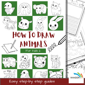 Preview of How to draw Animals for kids/ Easy drawing step by step guides 2
