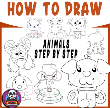 Preview of How to draw animals - How to Draw Step by Step - Directed Drawings