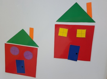 Preview of How to draw /build a house with shapes Creative Curriculum Buildings