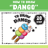 How to draw cute DANGO  20 Step, Printable page, Art for k