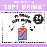 How to draw cute Soft drink 24 Step, work sheet , printabl