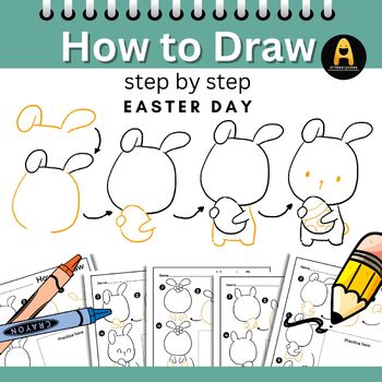 Preview of How to draw doodle : holiday season : Easter Day : Step by Step