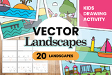 How to draw landscapes | 20 Very easy drawing steps for kids