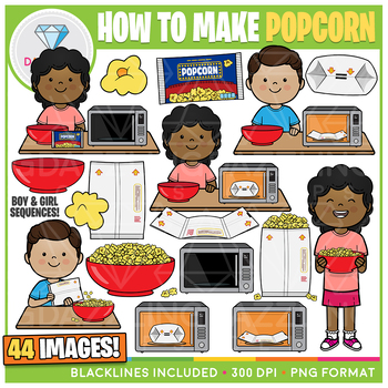 Preview of How to make Popcorn Clipart