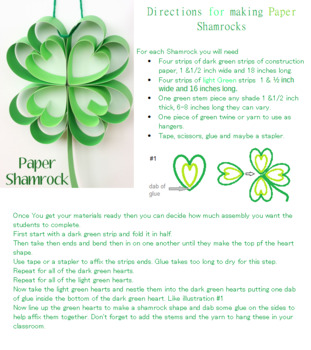 Preview of How to make a Paper Shamrock St. Patrick's Day