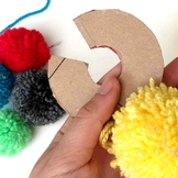 How to make a Pom Pom with Cardboard - Template & Instructions