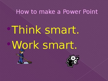Preview of How to make a Power Point