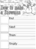 How to make a Snowman Writing Prompts