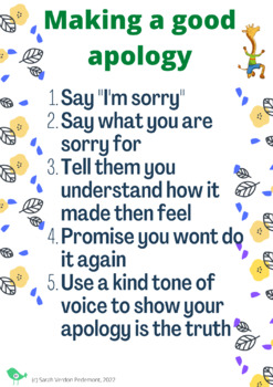 Preview of How to make a good apology