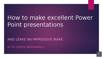 Preview of How to make an Excellent PPT - Timing and Confidence