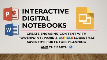 Preview of How to make interactive digital notebooks FREE - Distance Learning