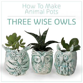 Preview of How to make animal pots: Three Wise Owls