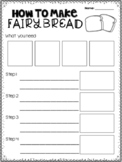 How to make fairy bread procedure writing worksheet