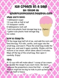 How to make ice cream in a bag!
