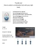 How to open a combination lock - Thumbs Up approach
