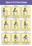 How to perform wudu Step BY Step grade 1&2 worksheet
