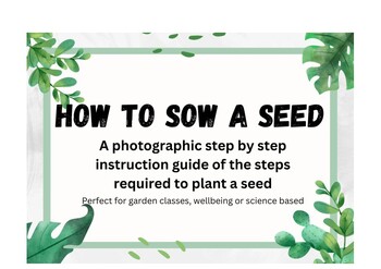 Preview of How to plant a seed: Photographic step by step procedure instructions