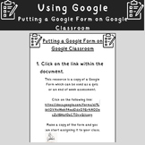 How to put a Google Form on the Google Classroom