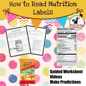 Preview of How to read Nutrition Labels Interactive Bitmoji Slides Videos Included