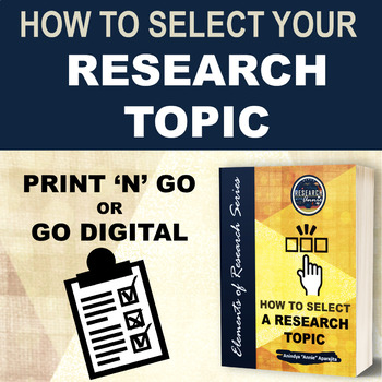 Preview of How to select a research topic
