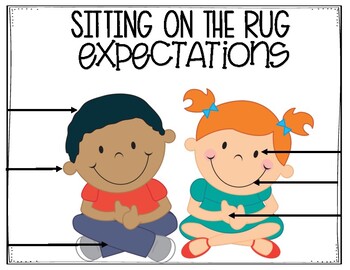 student sitting on carpet clipart