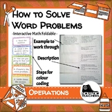 How to solve word problems interactive notebook math foldable
