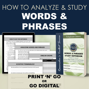 Preview of How to study words and phrases – Word and Phrase Analysis Guide