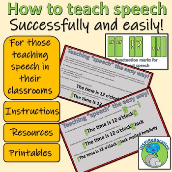 Preview of How to teach direct speech -easily and successfully (instructions and resources)