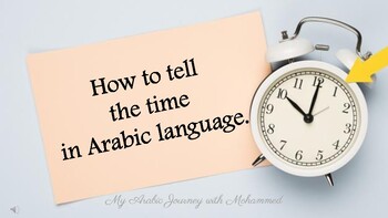 Preview of How to tell  the time  in Arabic language