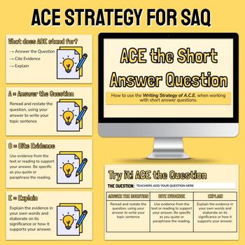 Preview of How to use ACE for Short Answer Questions - Google Slides