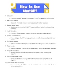 How to use Chat GPT - Lesson Guide and Questions - Great f