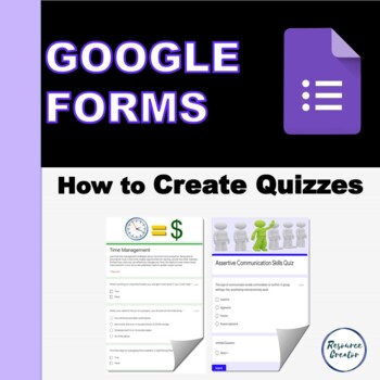 Preview of How to use Google Forms to make a Quiz