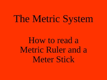 Preview of How to use a Metric Ruler and Meter Stick PowerPoint